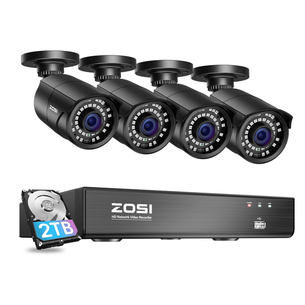 C261 5MP Security System + 4K 8-Channel PoE NVR +  2TB Hard Drive
