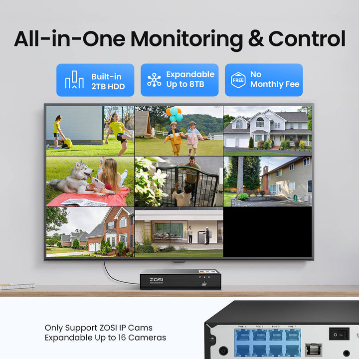 4K 8CH PoE Security Camera System | C180 Bullet & C220 Dome | IR Night ...