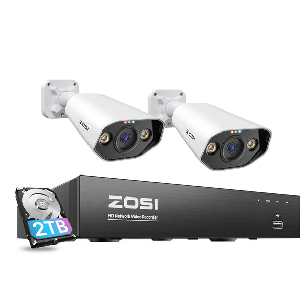 C182 4K 8CH 2-Cam PoE Security System + 2TB Hard Drive