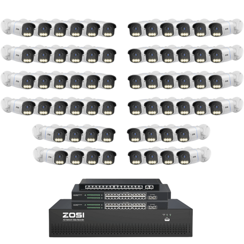 [Includes 16TB]C186A 64 Channel 4K PoE Security Camera System for Business + 16TB (4*4TB)