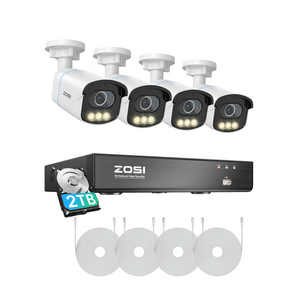 C186 4K Security Camera System + True Full-Color Night Camera + 2TB HDD