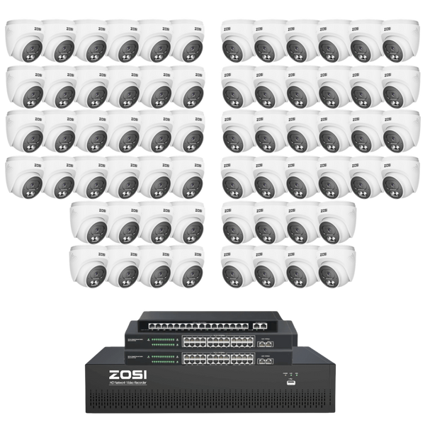 [Includes 16TB]C220 4K 64 Channel PoE Security Camera System for Business + 16TB (4*4TB)