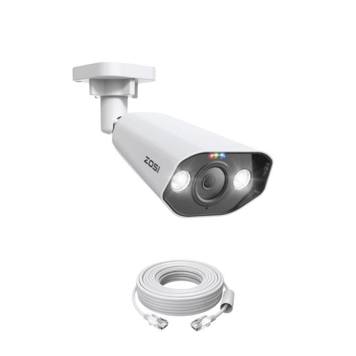C182 4K PoE IP Camera + 60ft Ethernet Cable Zosi