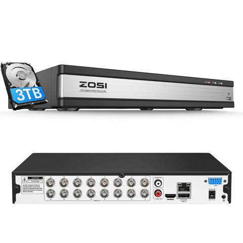 16 Channel 1080P HD Digital Video Recorder DVR(ZR16FK) + Optional 2TB/3TB/4TB HDD
