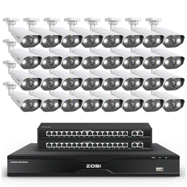 C182 32 Channel 4K PoE Security Camera System for Business + Up To 16TB HDD