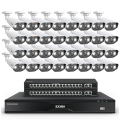 C182 32 Channel 4K PoE Security Camera System for Business + Up To 16TB HDD
