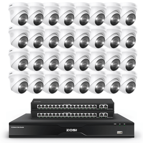 C225 32 Channel 4K PoE Security Camera System for Business + Up To 16TB HDD