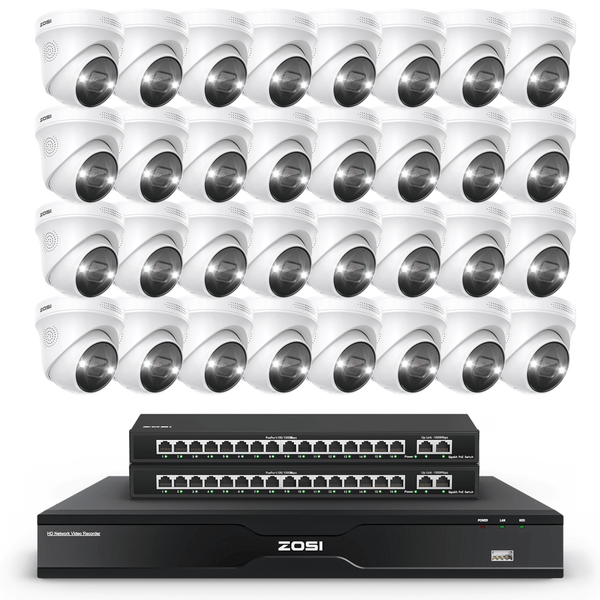 C225 32 Channel 4K PoE Security Camera System for Business + Up To 16TB HDD
