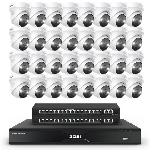C225 32 Channel 4K PoE Security Camera System for Business + Up To 16TB HDD