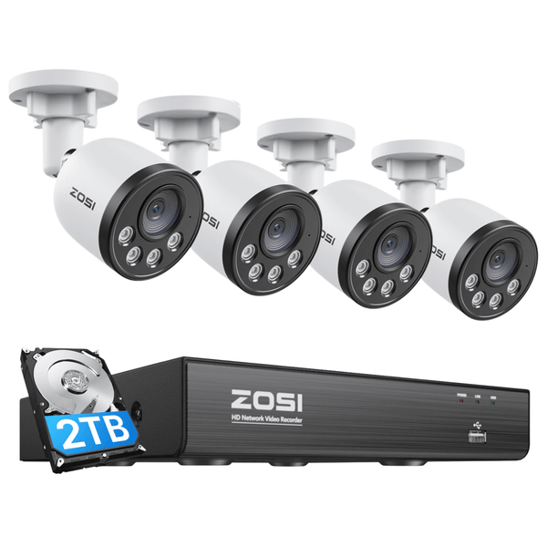 C180 4K 8 Channel Security System + One-Way Audio + 2TB Hard Drive