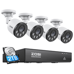 C180 4K 8 Channel Security System + One-Way Audio + 2TB Hard Drive