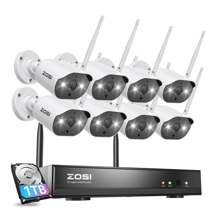 C302 3MP 8-Channel WiFi Security System +1TB/2TB Hard Drive Zosi