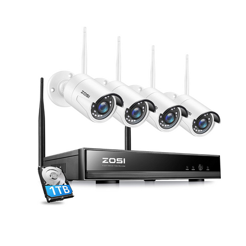 ZOSI 8CH 1080P Wireless Security Cameras System(Refurbished) + Optional Hard Drive