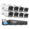 C186A 4K 8 Channel Security System with Full-Color Night + 2TB Hard Drive Zosi