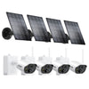 4 Pack C306 Pro 3MP Battery Spotlight Cameras + 4 Pack Solar Panels Zosi