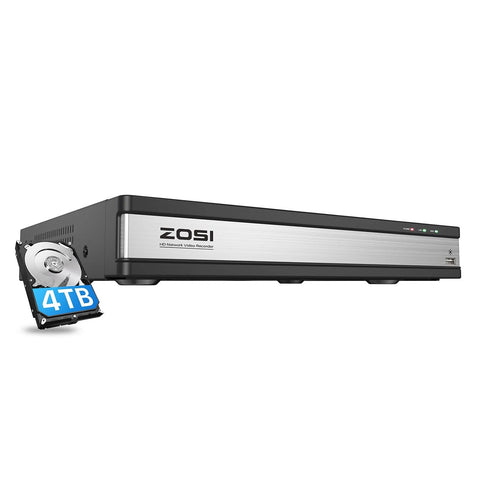 4K 16 Channel Network Video Recorder NVR +  4TB Hard Drive(ZR16HK)