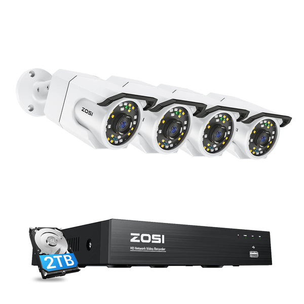 C105 4K 8 Channel Security System + Up to 8 Cameras + 2TB Hard Drive