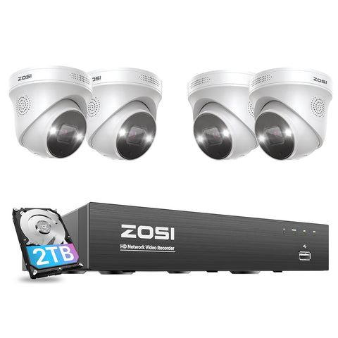 C225 5MP Security Camera System + 4K 8CH PoE NVR + 2TB Hard Drive