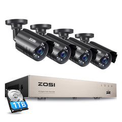 C211 1080P Security Camera System + 8 Channel DVR + Optional 2TB Hard Drive Zosi