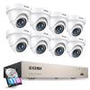 C419 2MP 8 Channel Analog Security System + Optional 2TB Hard Drive Zosi